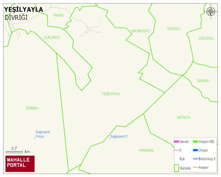 YEŞİLYAYLA Köyü Haritası | Uydu Görüntüsü ve Harita Detayları
