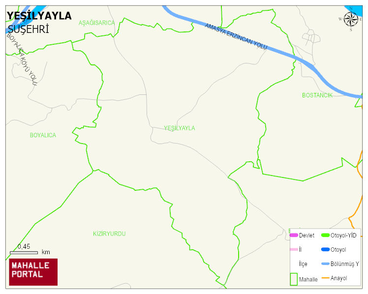 YEŞİLYAYLA Köyü Haritası | Mahalle ve Köy Sınırı