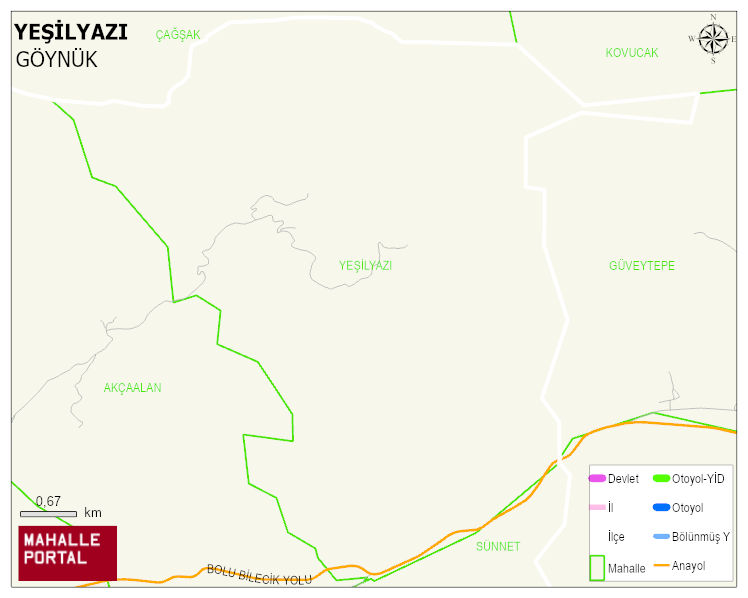 YEŞİLYAZI Köyü Haritası | Coğrafi Yapı ve Detaylı Haritası