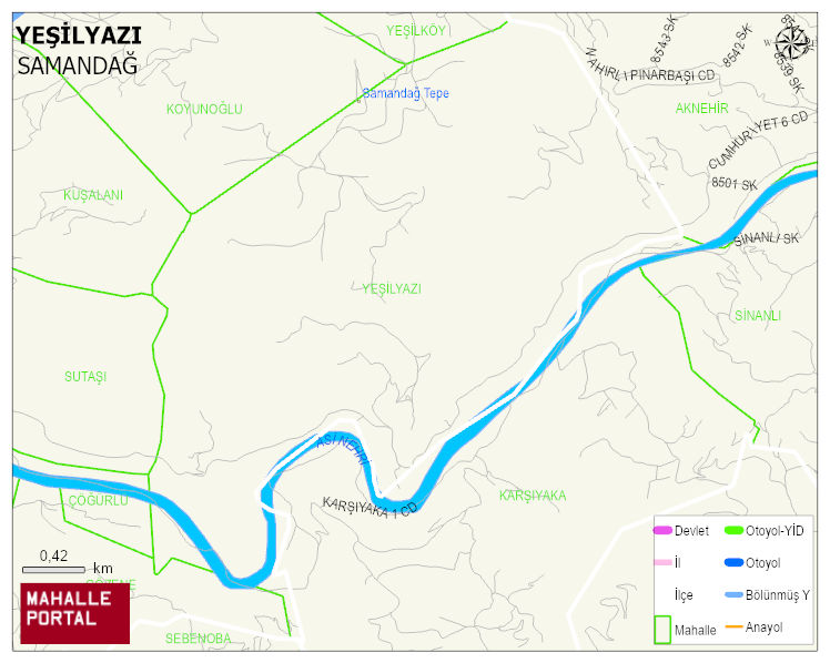 YEŞİLYAZI Mahallesi Haritası | Uydu Görüntüsü ve Harita Detayları