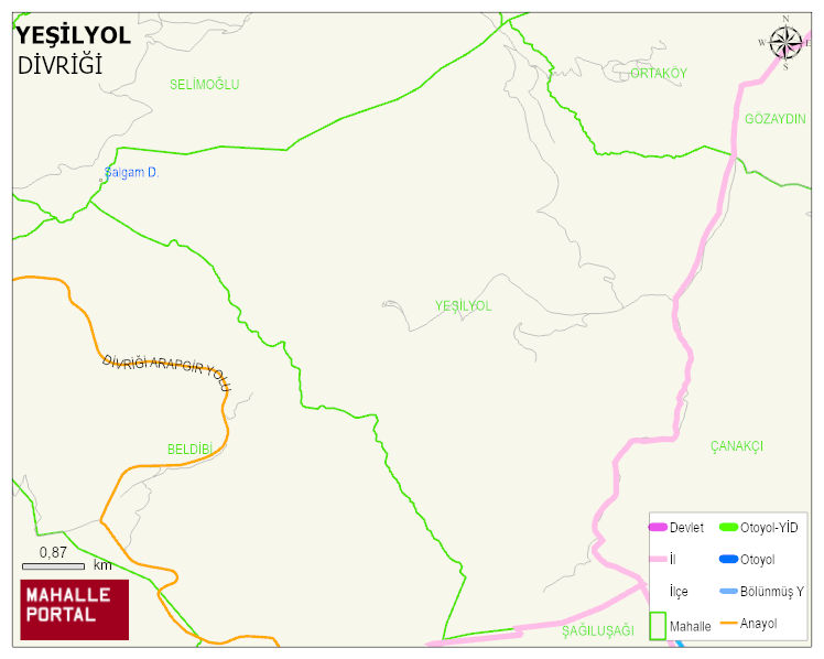 YEŞİLYOL Köyü Haritası | Mahalle Sokak Haritası