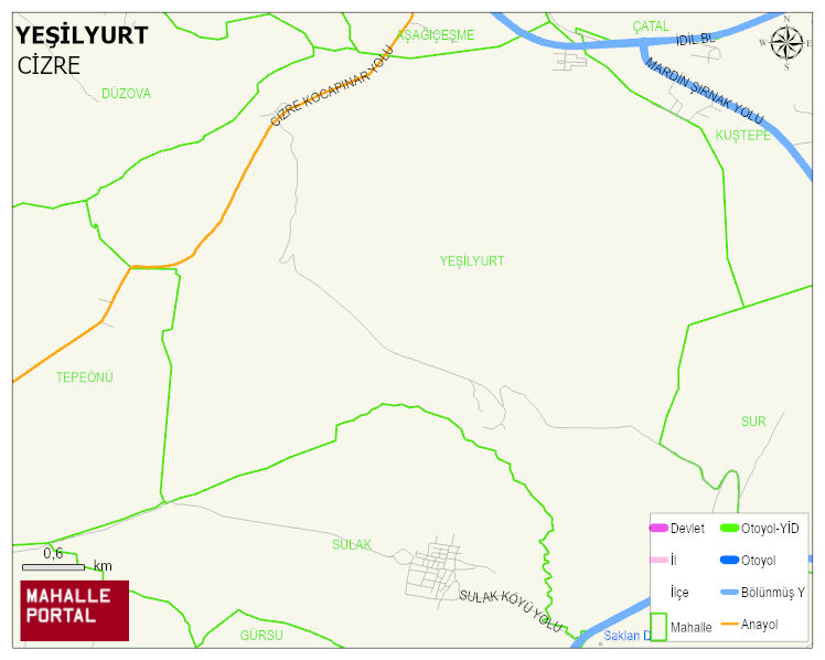 YEŞİLYURT Köyü Haritası | Mahalle ve Köy Sınırı