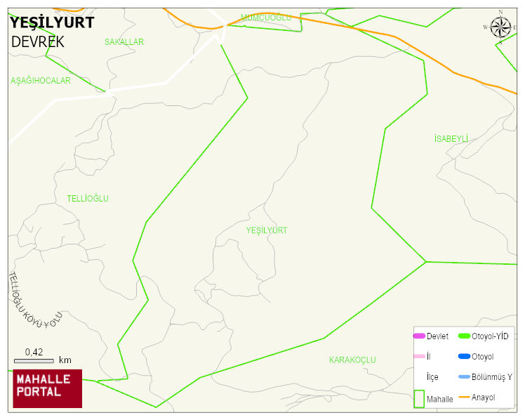 YEŞİLYURT Köyü Haritası | Coğrafi Yapı ve Detaylı Haritası