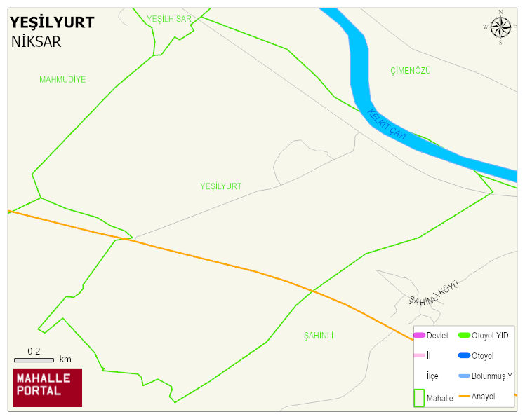 YEŞİLYURT Köyü Haritası | Detaylı Köy ve Mahalle Görünümü
