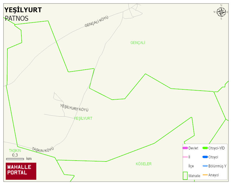YEŞİLYURT Köyü Haritası | Güncel Mahalle ve Köy Haritası