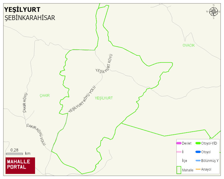 YEŞİLYURT Köyü Haritası | İnteraktif Köy ve Mahalle Sınırları