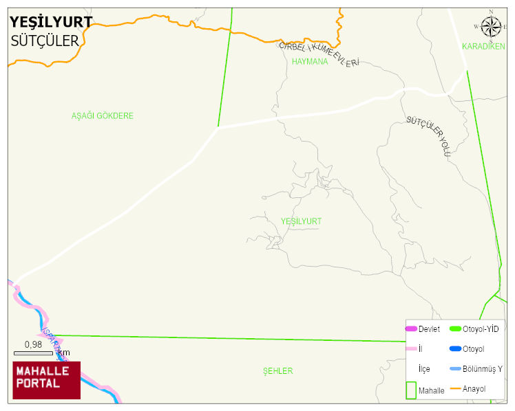 YEŞİLYURT Köyü Haritası | Uydu Görüntüsü ve Harita Detayları
