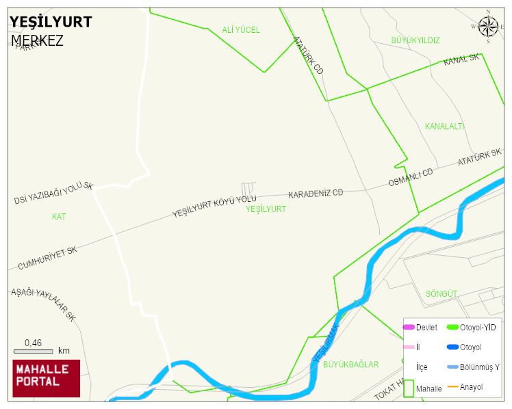 YEŞİLYURT Köyü Haritası | Uydu Görüntüsü ve Harita Detayları
