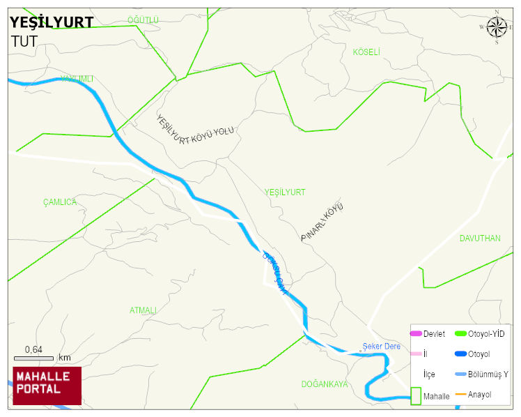 YEŞİLYURT Köyü Haritası | Coğrafi Yapı ve Detaylı Haritası