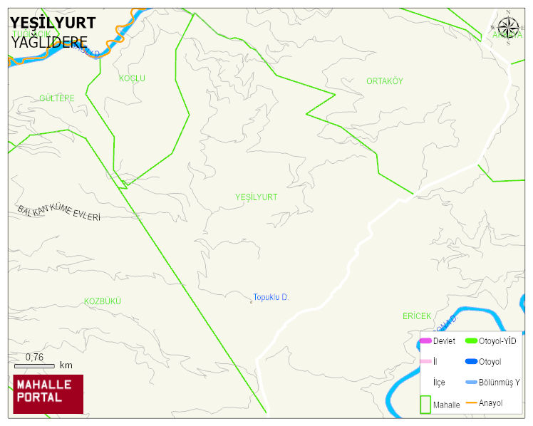 YEŞİLYURT Köyü Haritası | İnteraktif Köy ve Mahalle Sınırları