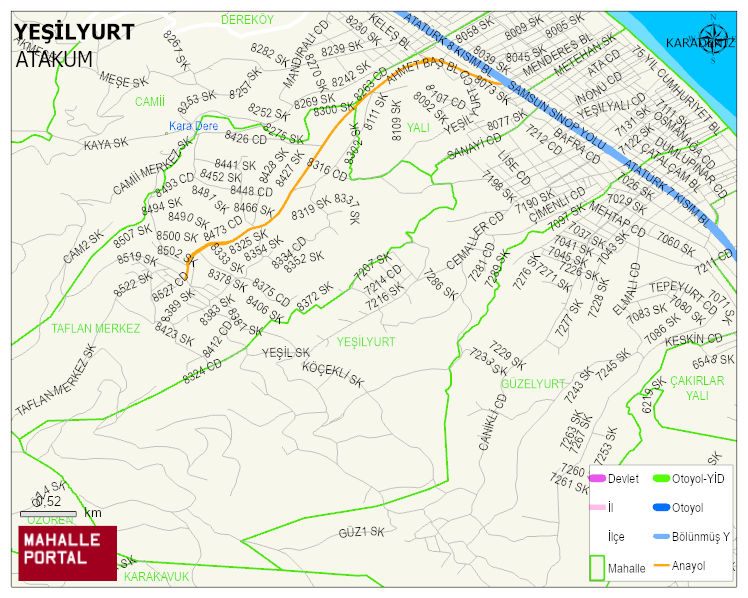 YEŞİLYURT Mahallesi Haritası | Mahalle Sokak Haritası