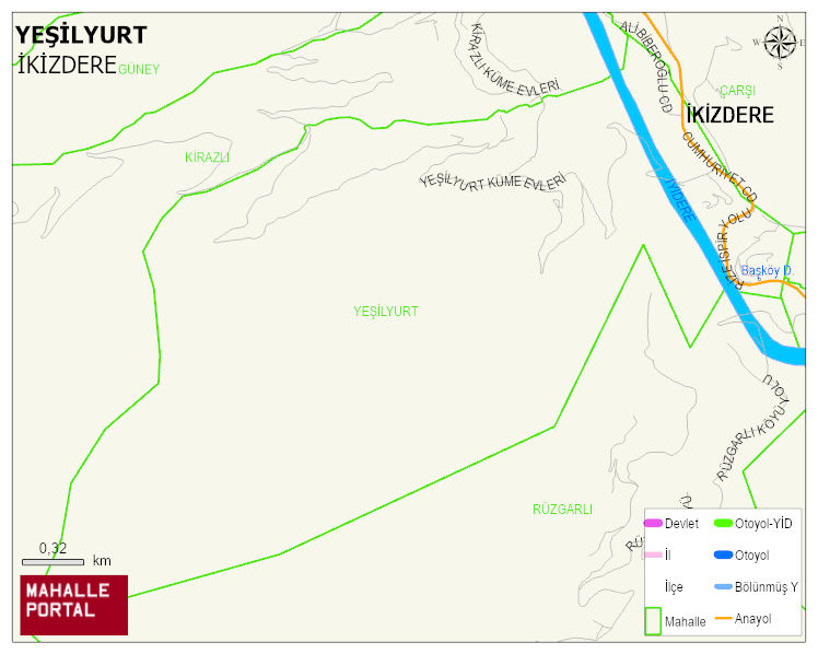 YEŞİLYURT Mahallesi Haritası | Güncel Mahalle ve Köy Haritası