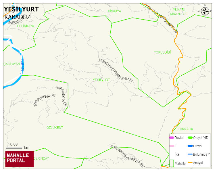 YEŞİLYURT Mahallesi Haritası | Sayısal Bölge Görünümü