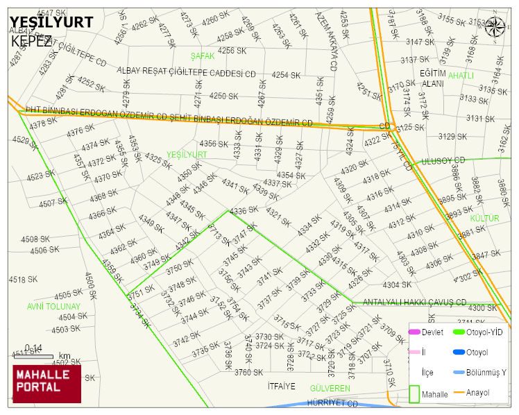 YEŞİLYURT Mahallesi Haritası | Uydu Görüntüsü ve Harita Detayları
