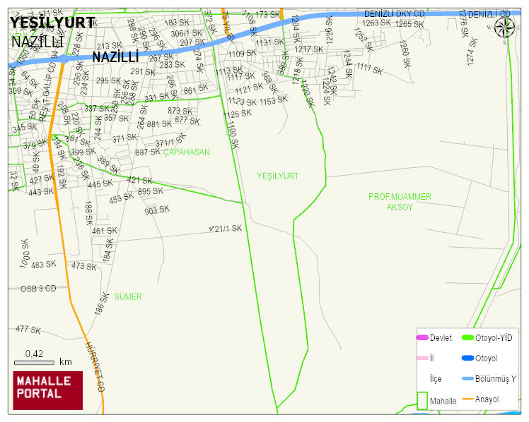 YEŞİLYURT Mahallesi Haritası | Güncel Mahalle ve Köy Haritası