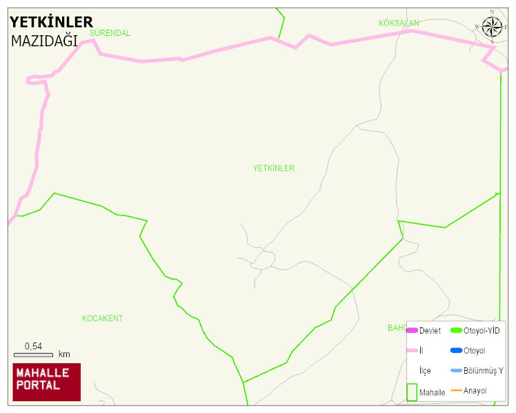 YETKİNLER Mahallesi Haritası | İnteraktif Köy ve Mahalle Sınırları
