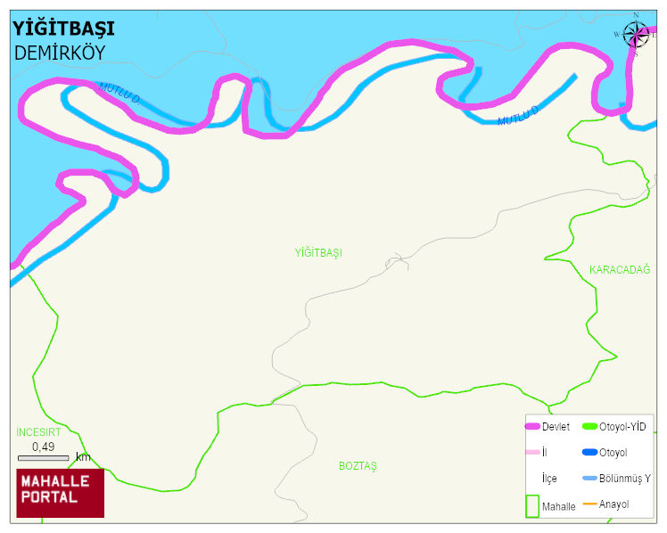 YİĞİTBAŞI Köyü Haritası | Detaylı Köy ve Mahalle Görünümü