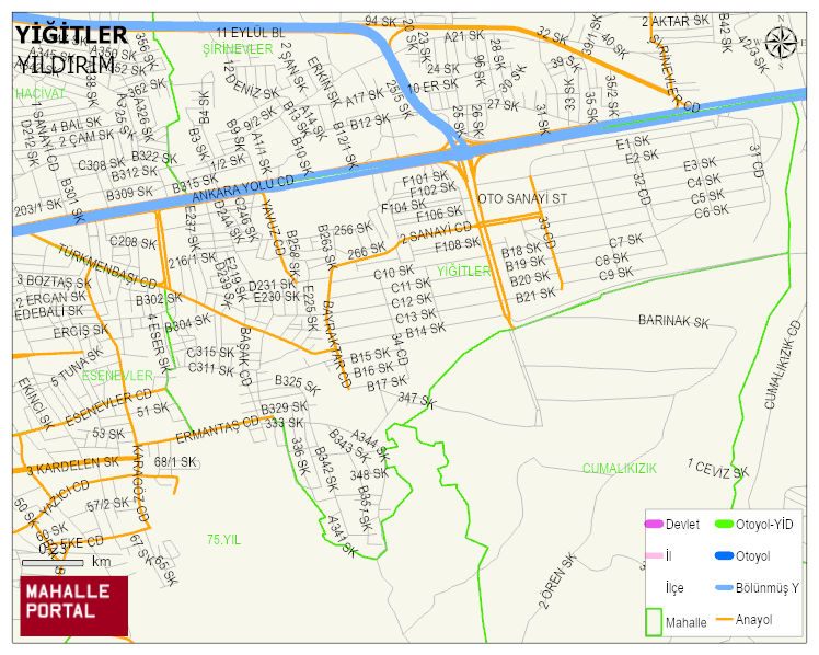 YİĞİTLER Mahallesi Haritası | Detaylı Köy ve Mahalle Görünümü