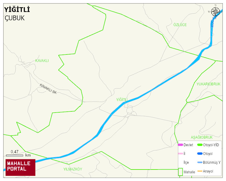 YİĞİTLİ Mahallesi Haritası | Dağlar, Ovalar ve Akarsu Bilgileri
