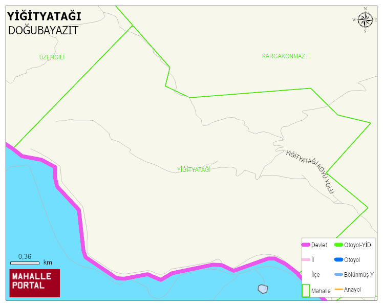YİĞİTYATAĞI Köyü Haritası | İnteraktif Köy ve Mahalle Sınırları