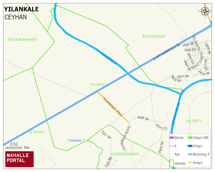 YILANKALE Mahallesi Haritası | Detaylı Köy ve Mahalle Görünümü