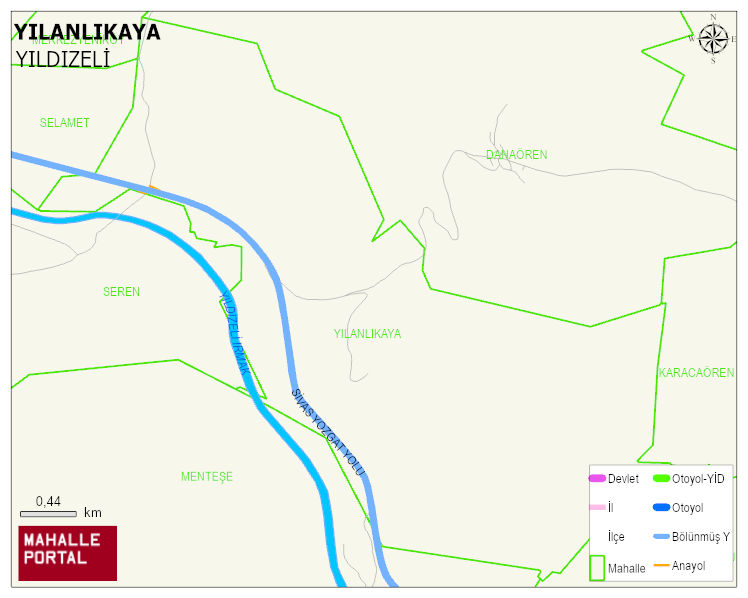 YILANLIKAYA Köyü Haritası | Mahalle Sokak Haritası