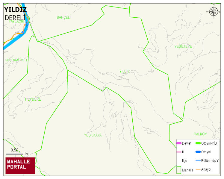 YILDIZ Köyü Haritası | Coğrafi Yapı ve Detaylı Haritası