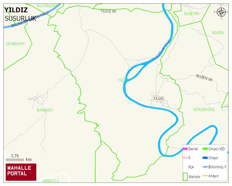 YILDIZ Mahallesi Haritası | Güncel Mahalle ve Köy Haritası