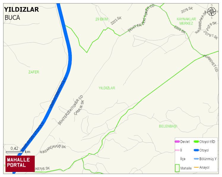 YILDIZLAR Mahallesi Haritası | Güncel Mahalle ve Köy Haritası
