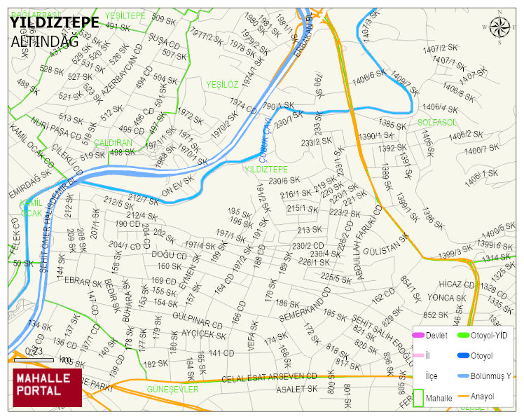 YILDIZTEPE Mahallesi Haritası | İnteraktif Köy ve Mahalle Sınırları