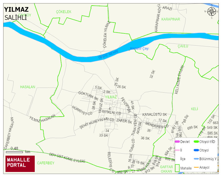 YILMAZ Mahallesi Haritası | Detaylı Köy ve Mahalle Görünümü