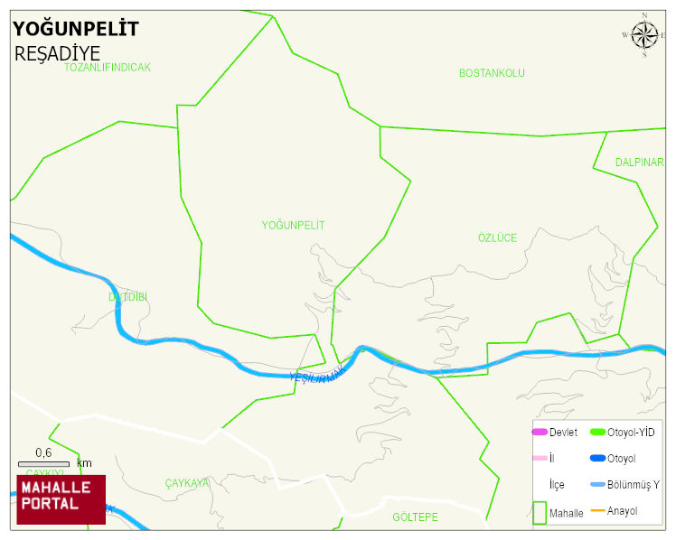 YOĞUNPELİT Köyü Haritası | Yükselti ve Doğa Özellikleri