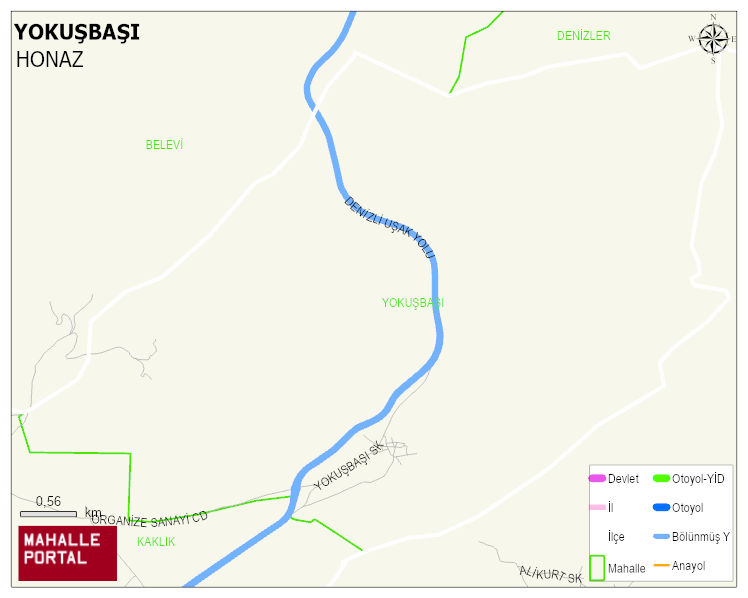 YOKUŞBAŞI Mahallesi Haritası | Detaylı Köy ve Mahalle Görünümü