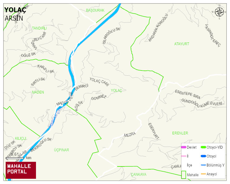 YOLAÇ Mahallesi Haritası | Detaylı Köy ve Mahalle Görünümü
