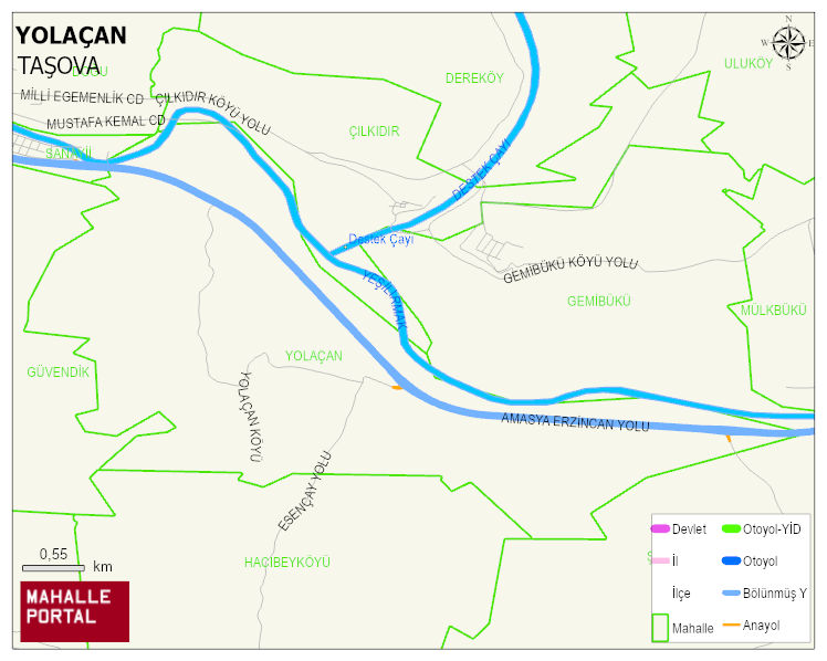 YOLAÇAN Köyü Haritası | Coğrafi Yapı ve Detaylı Haritası