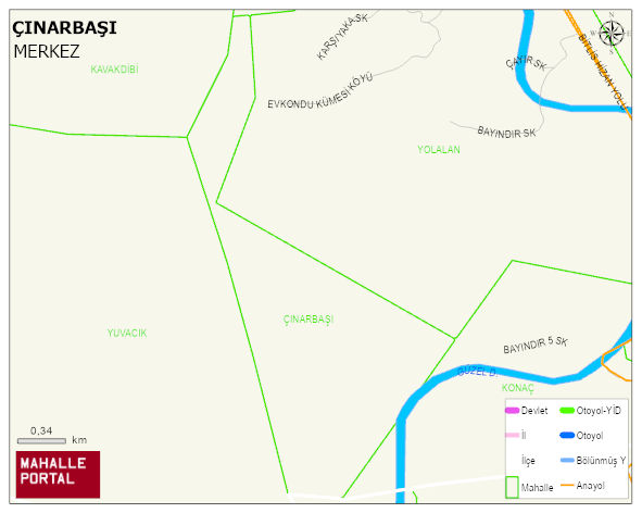 YOLALAN BELDESİ ÇINARBAŞI Mahallesi Haritası | Mahalle Sokak Haritası