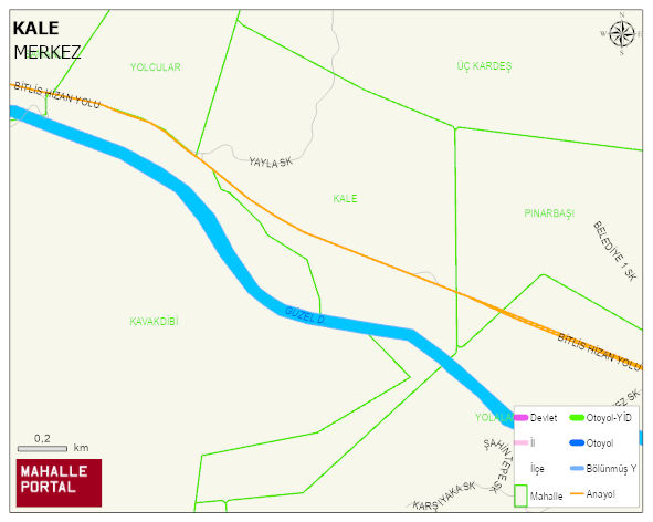 YOLALAN BELDESİ KALE Mahallesi Haritası | Sayısal Bölge Görünümü