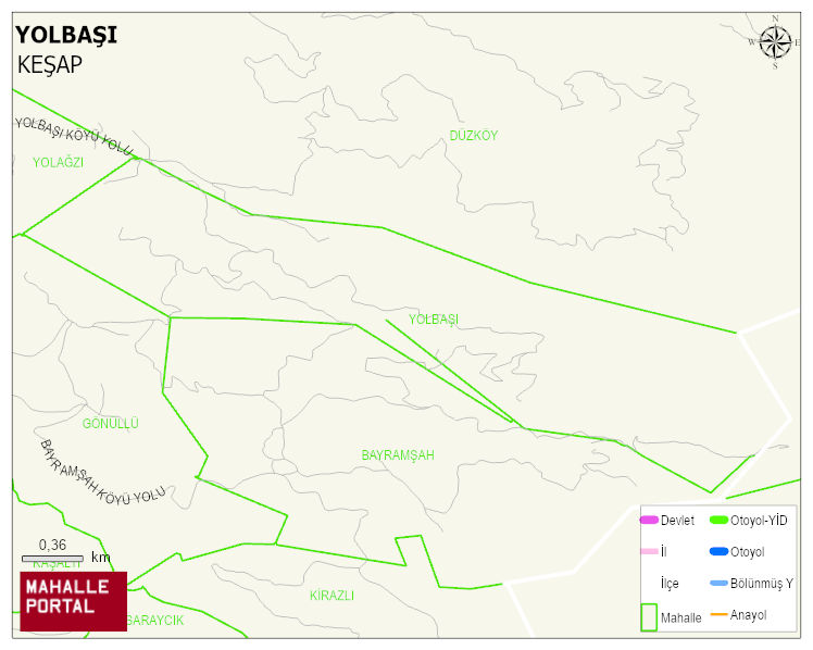 YOLBAŞI Köyü Haritası | Detaylı Köy ve Mahalle Görünümü