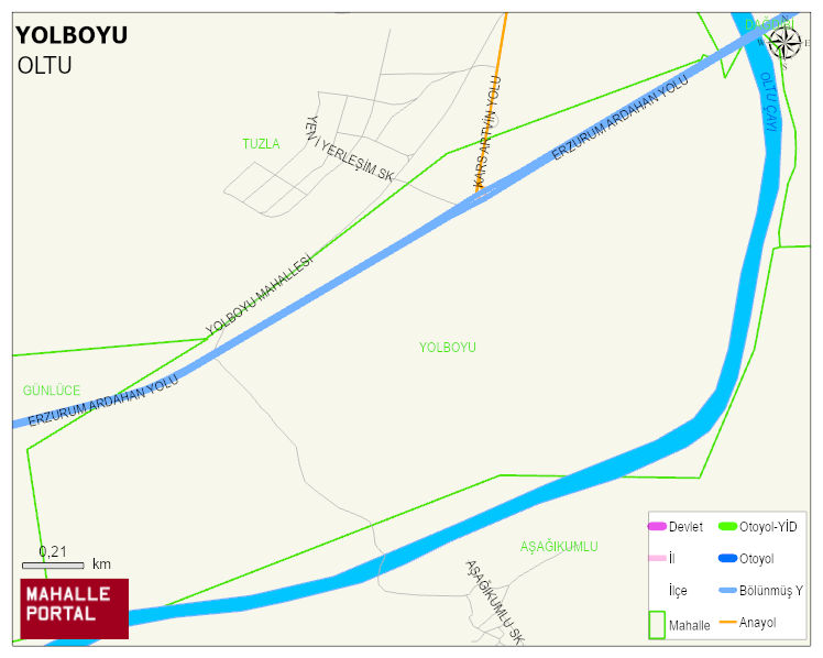 YOLBOYU Mahallesi Haritası | Coğrafi Yapı ve Detaylı Haritası