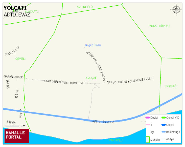YOLÇATI Köyü Haritası | Güncel Mahalle ve Köy Haritası