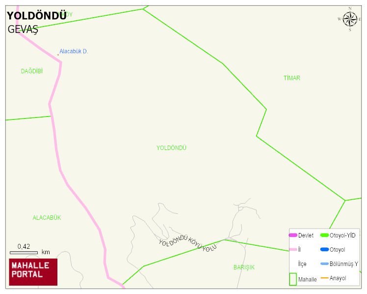 YOLDÖNDÜ Mahallesi Haritası | Detaylı Köy ve Mahalle Görünümü