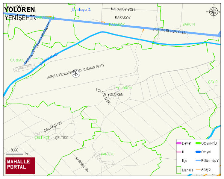 YOLÖREN Mahallesi Haritası | Sayısal Bölge Görünümü