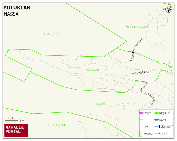 YOLUKLAR Mahallesi Haritası | Dağlar, Ovalar ve Akarsu Bilgileri
