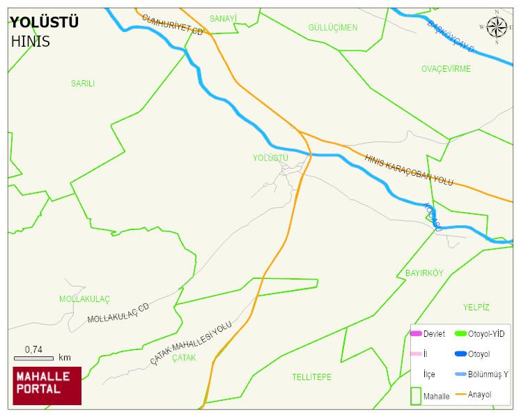 YOLÜSTÜ Mahallesi Haritası | İnteraktif Köy ve Mahalle Sınırları