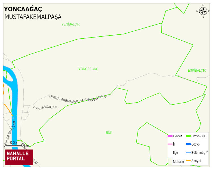 YONCAAĞAÇ Mahallesi Haritası | Uydu Görüntüsü ve Harita Detayları