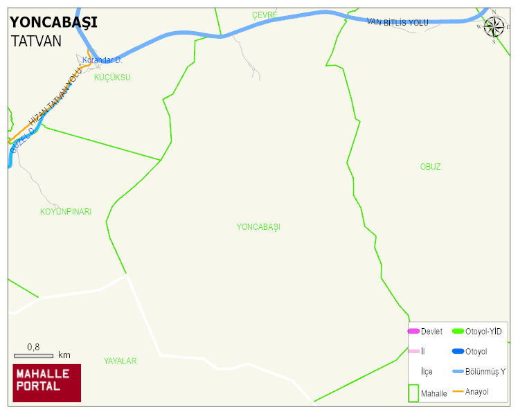 YONCABAŞI Köyü Haritası | İnteraktif Köy ve Mahalle Sınırları