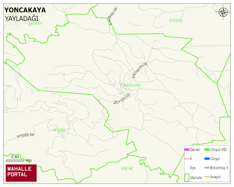 YONCAKAYA Mahallesi Haritası | Güncel Mahalle ve Köy Haritası