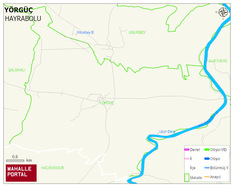 YÖRGÜÇ Mahallesi Haritası | İnteraktif Köy ve Mahalle Sınırları