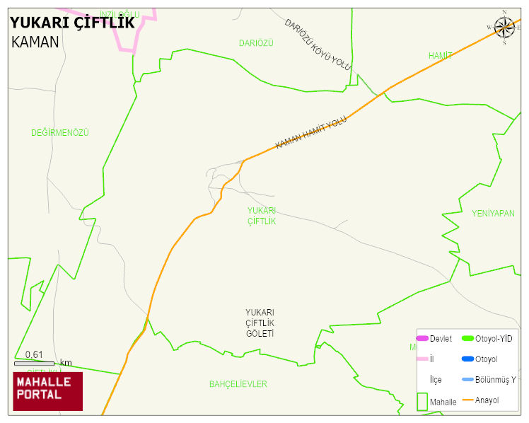 YUKARI ÇİFTLİK Köyü Haritası | Dağlar, Ovalar ve Akarsu Bilgileri