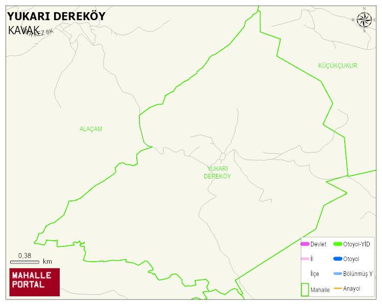 YUKARI DEREKÖY Mahallesi Haritası | Uydu Görüntüsü ve Harita Detayları